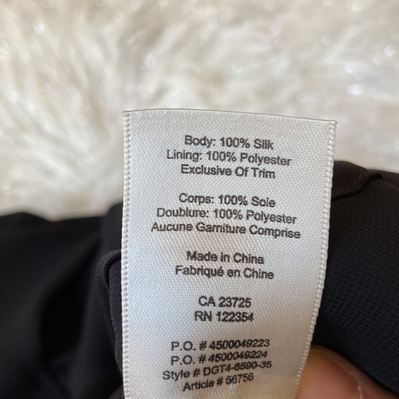 🎉HP!🎉 Aritzia Wilfred 100% Silk Black Tunic Dress - Picture 8 of 9